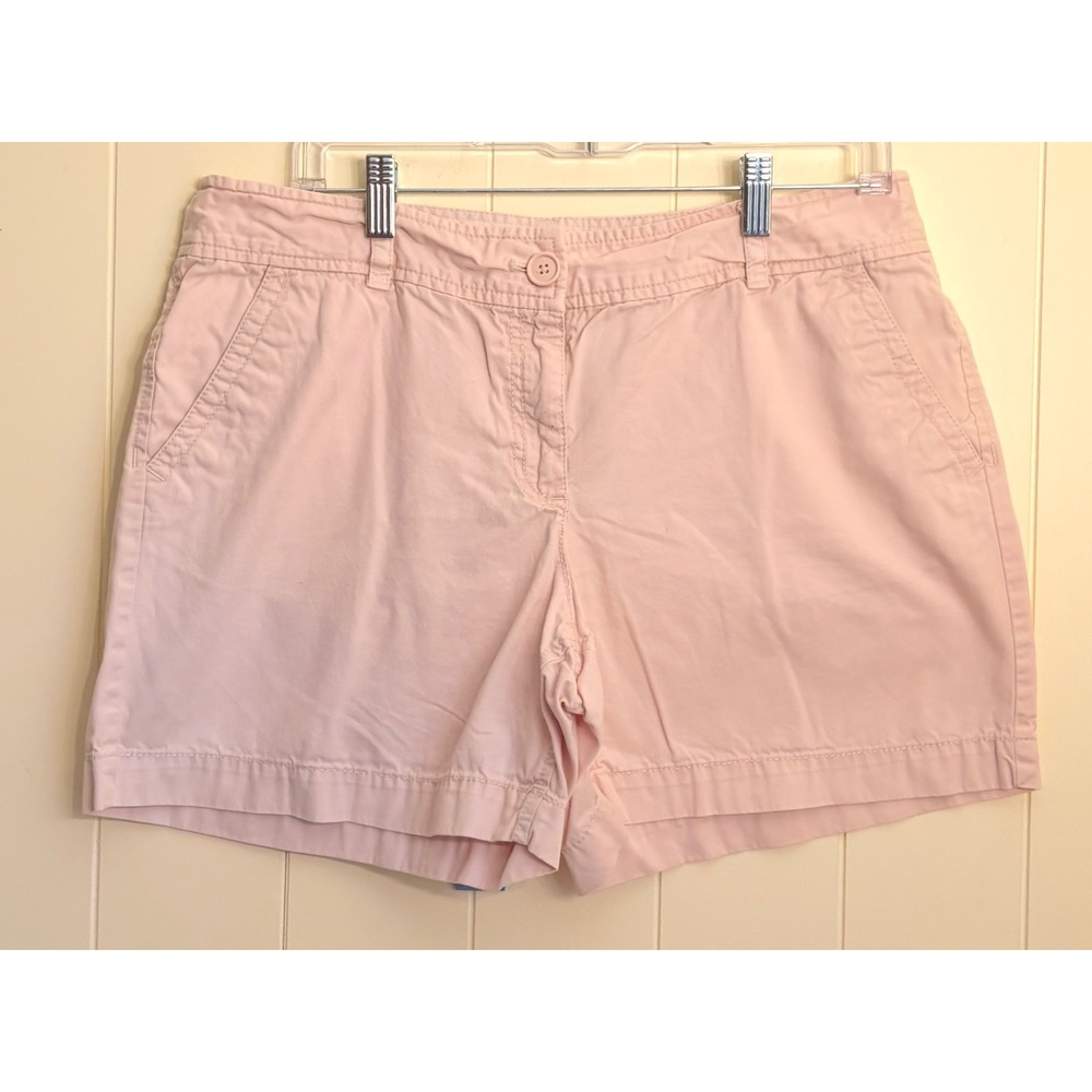 Ann Taylor LOFT Original Pink Chino Shorts Womens Size 12 Pastel Summer Casual